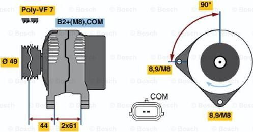 BOSCH 0 124 425 018 - Ģenerators adetalas.lv