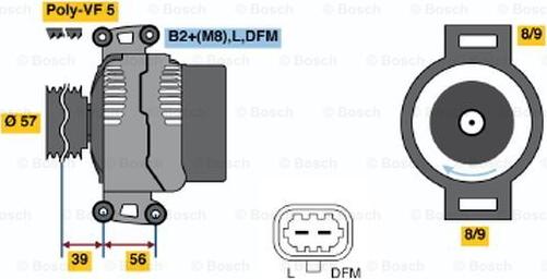 BOSCH 0 124 425 033 - Ģenerators adetalas.lv