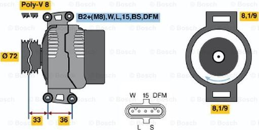 BOSCH 0 124 655 007 - Ģenerators adetalas.lv