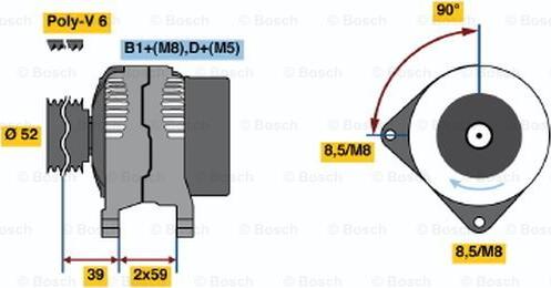 BOSCH 0 124 515 090 - Ģenerators adetalas.lv