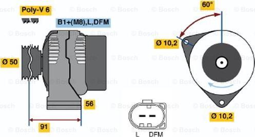 BOSCH 0 986 042 570 - Ģenerators adetalas.lv