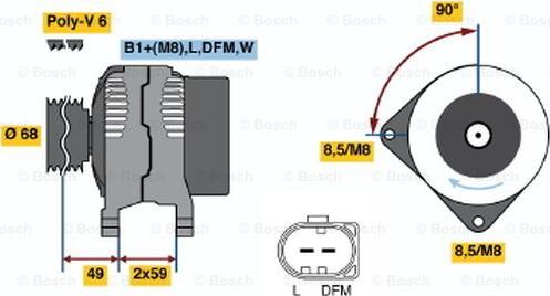 BOSCH 0 124 515 035 - Ģenerators adetalas.lv