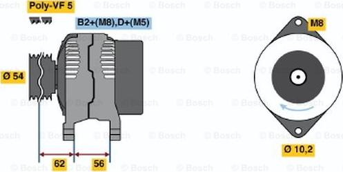 BOSCH 0 124 515 031 - Ģenerators adetalas.lv