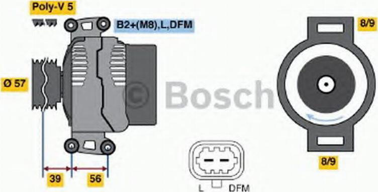 BOSCH 0 124 515 033 - Ģenerators adetalas.lv