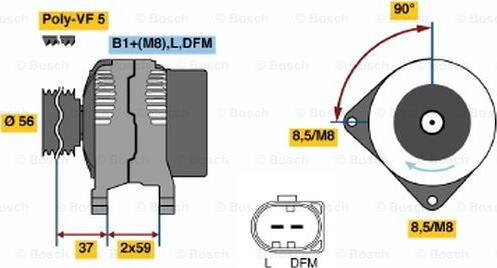 BOSCH 0 124 525 010 - Ģenerators adetalas.lv