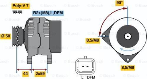 BOSCH 0 124 525 044 - Ģenerators adetalas.lv