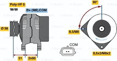 BOSCH 0 124 525 069 - Ģenerators adetalas.lv