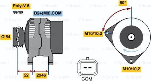 BOSCH 0 124 525 063 - Ģenerators adetalas.lv