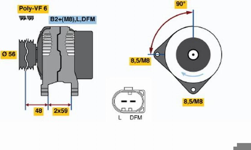 BOSCH 0124525067 - Ģenerators adetalas.lv