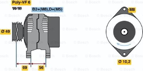 BOSCH 0 124 525 019 - Ģenerators adetalas.lv