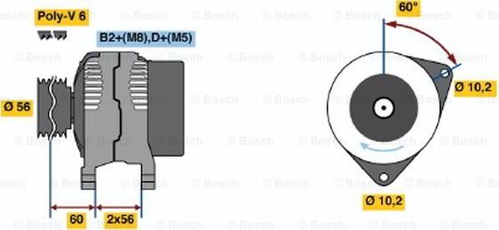 BOSCH 0 124 525 013 - Ģenerators adetalas.lv