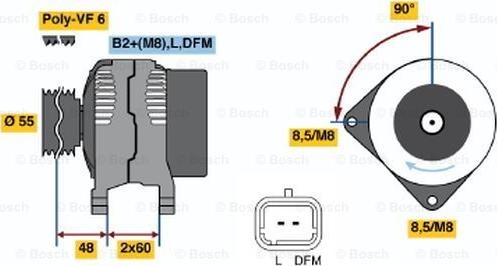 BOSCH 0 124 525 082 - Ģenerators adetalas.lv