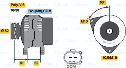 BOSCH 0 124 525 106 - Ģenerators adetalas.lv