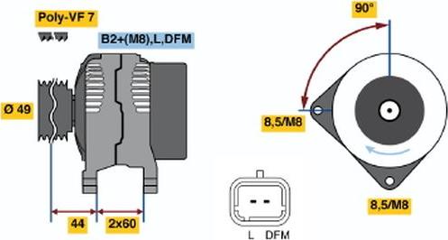 BOSCH 0124525137 - Ģenerators adetalas.lv