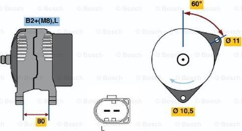 BOSCH 0 124 525 125 - Ģenerators adetalas.lv