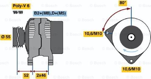 BOSCH 0 124 615 002 - Ģenerators adetalas.lv