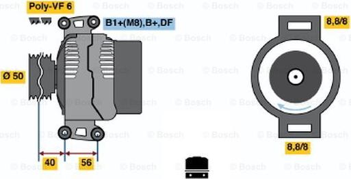 BOSCH 0 124 615 018 - Ģenerators adetalas.lv