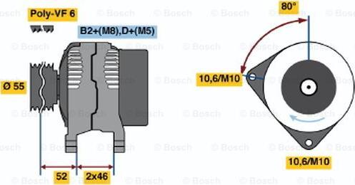 BOSCH 0 124 615 027 - Ģenerators adetalas.lv