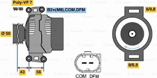 BOSCH 0 986 047 710 - Ģenerators adetalas.lv