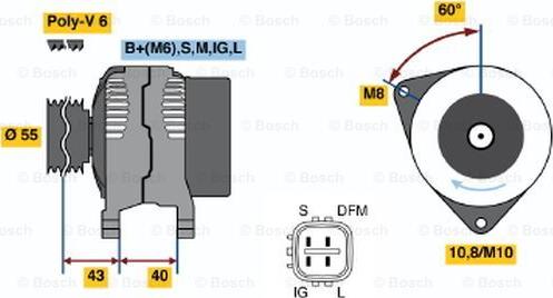 BOSCH 0 124 315 016 - Ģenerators adetalas.lv