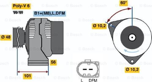 BOSCH 0 124 325 045 - Ģenerators adetalas.lv