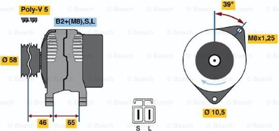 BOSCH 0 124 325 008 - Ģenerators adetalas.lv