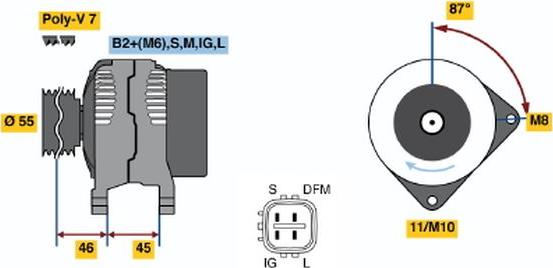 BOSCH 0124325085 - Ģenerators adetalas.lv