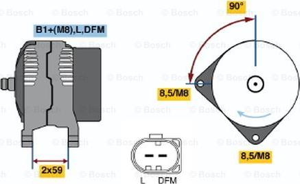 BOSCH 0 124 325 032 - Ģenerators adetalas.lv