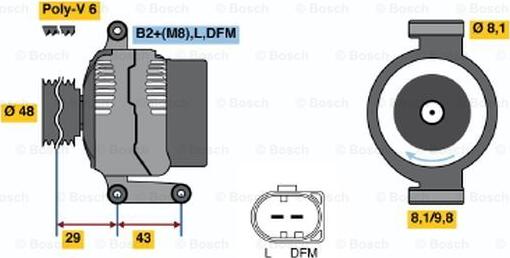 BOSCH 0 124 325 158 - Ģenerators adetalas.lv