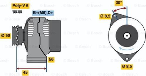 BOSCH 0 124 325 117 - Ģenerators adetalas.lv