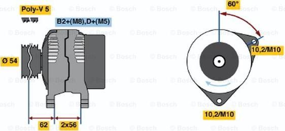 BOSCH 0 124 415 023 - Ģenerators adetalas.lv