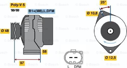 BOSCH 0 124 225 010 - Ģenerators adetalas.lv