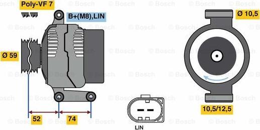 BOSCH 0 125 711 046 - Ģenerators adetalas.lv