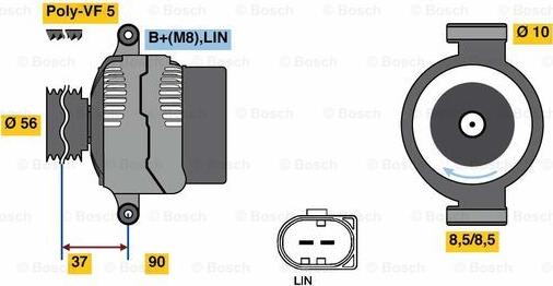 BOSCH 0 125 711 048 - Ģenerators adetalas.lv