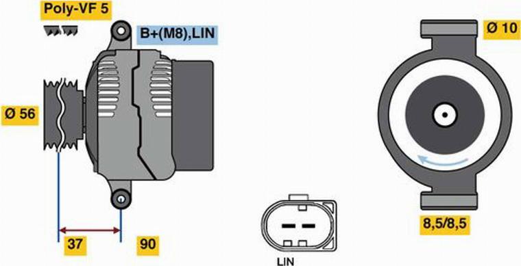 BOSCH 0125711014 - Ģenerators adetalas.lv