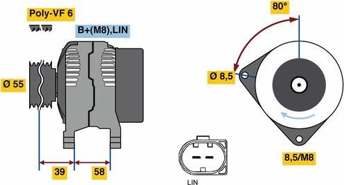 BOSCH 0125711071 - Ģenerators adetalas.lv