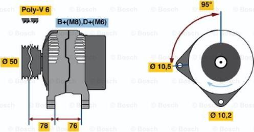 BOSCH 0 120 485 048 - Ģenerators adetalas.lv