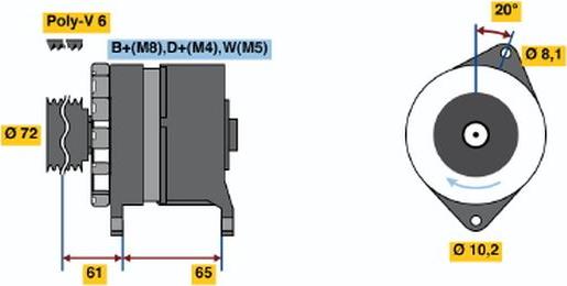 BOSCH 0120468162 - Ģenerators adetalas.lv