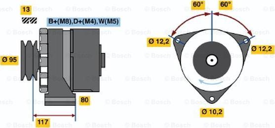 BOSCH 0 120 468 113 - Ģenerators adetalas.lv