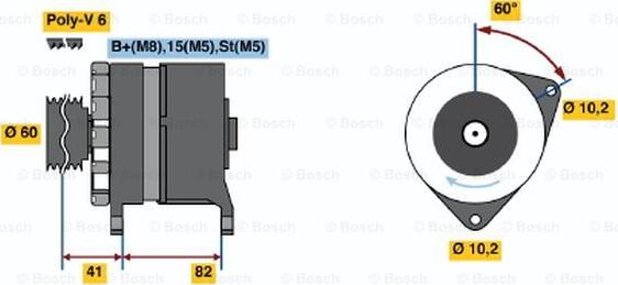 BOSCH 0 120 468 128 - Ģenerators adetalas.lv