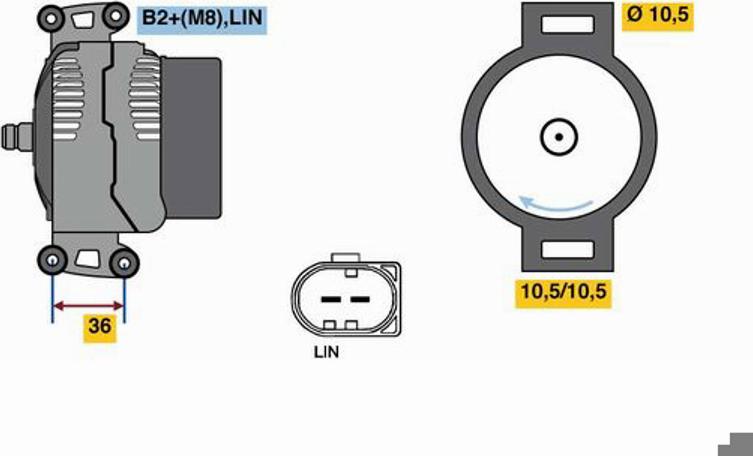 BOSCH 0 121 615 011 - Elastīga sajūga mufta adetalas.lv