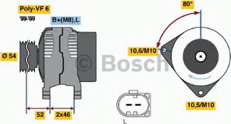 BOSCH 0 121 615 028 - Piedziņas skriemelis, Ģenerators adetalas.lv