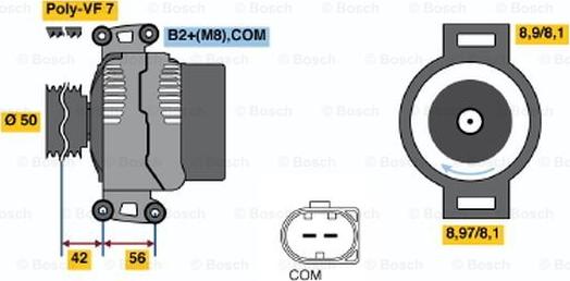 BOSCH 0 121 715 011 - Ģenerators adetalas.lv