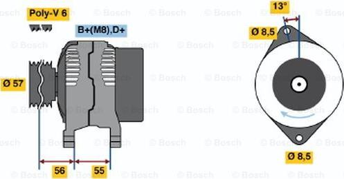 BOSCH 0 123 545 001 - Ģenerators adetalas.lv