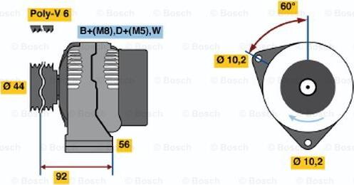 BOSCH 0 123 540 002 - Ģenerators adetalas.lv