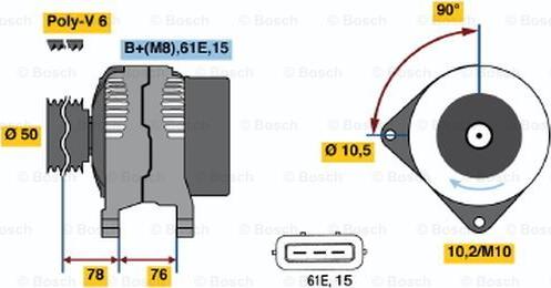 BOSCH 0 986 039 720 - Ģenerators adetalas.lv