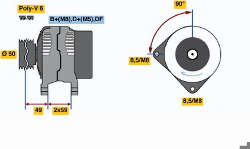 BOSCH 0 123 510 009 - Ģenerators adetalas.lv