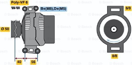 BOSCH 0 123 510 082 - Ģenerators adetalas.lv