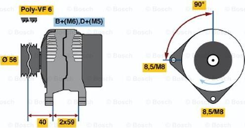 BOSCH 0 123 510 109 - Ģenerators adetalas.lv