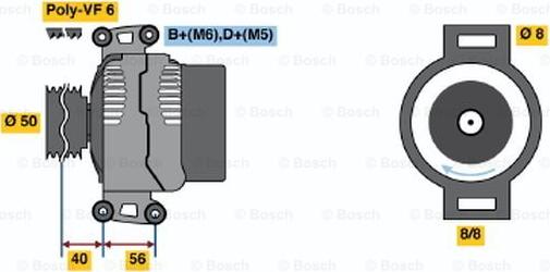 BOSCH 0 123 510 107 - Ģenerators adetalas.lv